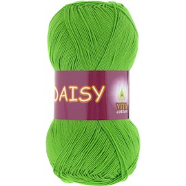 Vita cotton Daisy 4407 Молодая зелень 100% мерсеризованный хлопок 295 м 50 м