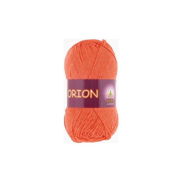 Vita cotton Orion 4569 Коралловый 77% мерсиризированный хлопок 23% вискоза 170м 50гр