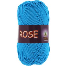 Vita cotton Rose 3937 Голубая бирюза 100% хлопок двойной мерсеризации 150м 50 гр