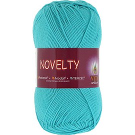 Пряжа Vita-cotton "Novelty" 1206 Голубая Бирюза 50% ProModal, хлопок 50%  200 м 50 гр