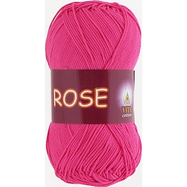 Пряжа Vita-cotton "Rose" 3947 Фуксия 100% хлопок двойной мерсеризации 150м 50 гр