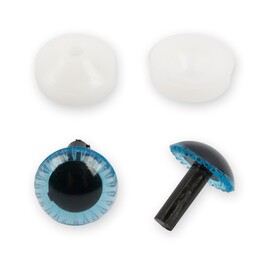 "HobbyBe" Глаза кристальные с фиксатором (с лучиками) d11мм цв.синий