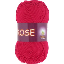 Vita cotton Rose 3917 Красный 100% хлопок двойной мерсеризации 150м 50 гр