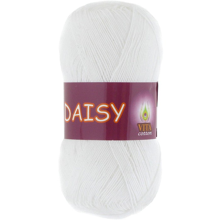Vita cotton Daisy 4401 Белый 100% мерсеризованный хлопок 295 м 50м