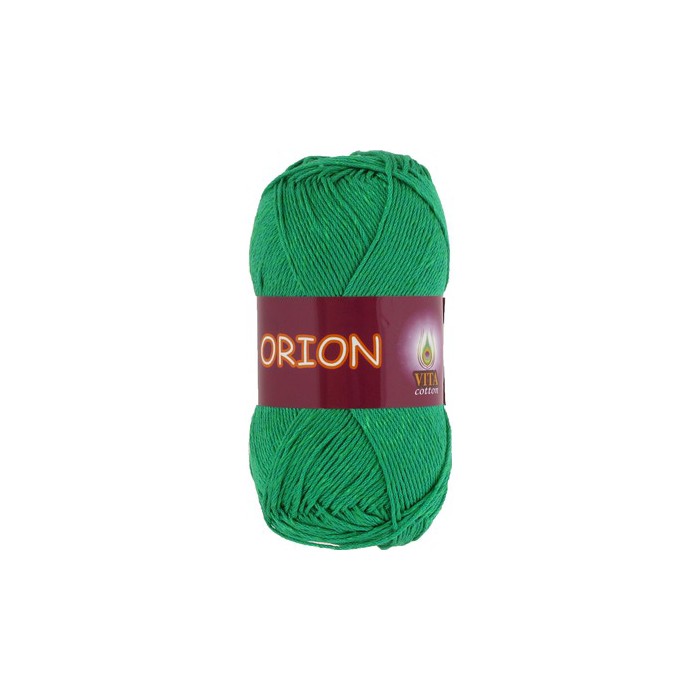 Пряжа д/вяз. Vita cotton Orion 4576 Зелёный 77% мерсиризированный хлопок 23% вискоза 170м 50гр