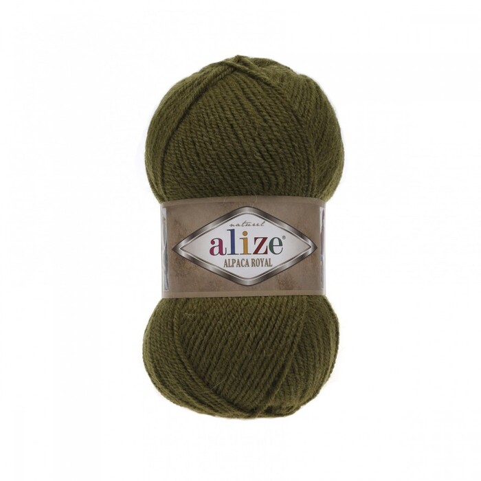 Пряжа для вязания Alize Alpaca Royal 233 Зеленая черепаха 30%альпака, 15%шерсть,55%акрил 100гр 250м