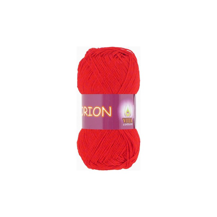 Vita cotton Orion 4578 Алый 77% мерсиризированный хлопок 23% вискоза 170м 50гр