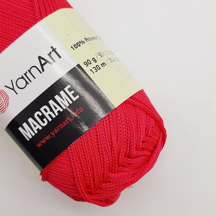 YarnArt Macrame 163 красный 100% полиэстер.130 м 90 г
