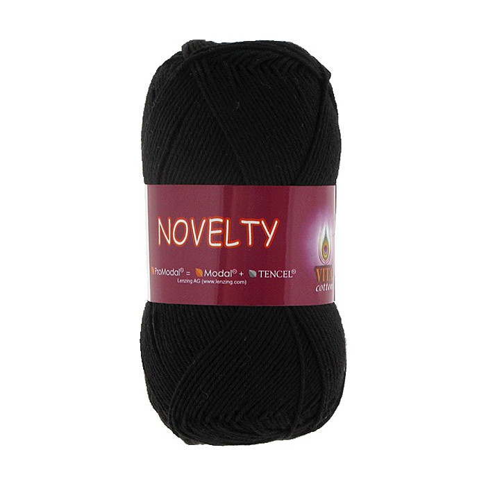 Vita cotton Novelty 1202 Чёрный 50% ProModal, хлопок 50%  200 м 50 гр