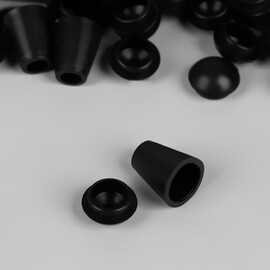 Наконечник для шнура, d = 4 мм, 1,7 × 1,2 см, цвет чёрный
