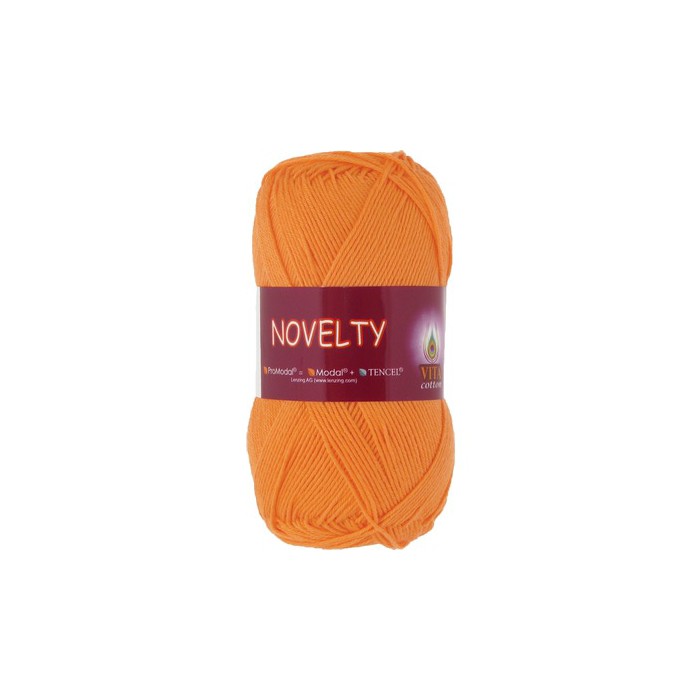 Пряжа д/вяз. Vita cotton Novelty 1215 Оранжевый 50% ProModal, хлопок 50%  200 м 50 гр