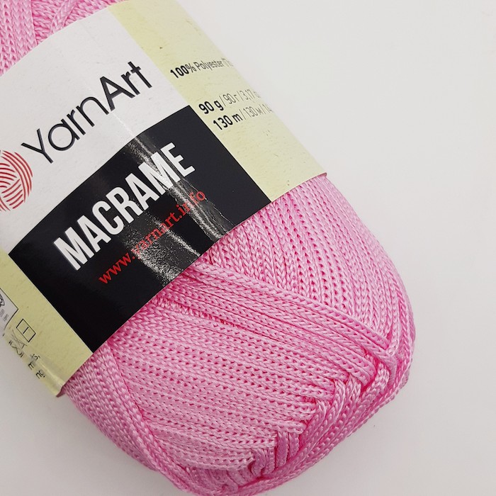 YarnArt Macrame 147 розовый 100% полиэстер.130 м 90 г