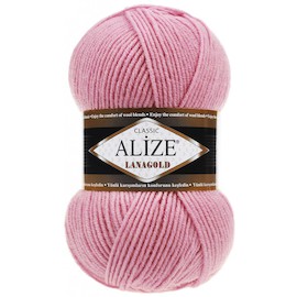 Alize Lanagold 98 розовый 49% шерсть, 51% акрил 100 гр 240 метров