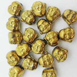 Бусина - разделитель цв.золото "Будда" 5*5 мм
