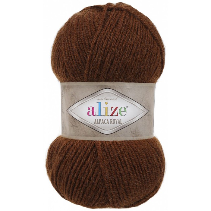 Пряжа для вязания Alize Alpaca Royal 690 Кирпичный меланж 30%альпака, 15%шерсть, 55%акрил 100гр 250м