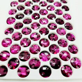 Стразы пришивные стекло 10 мм цв.фиолетовый
