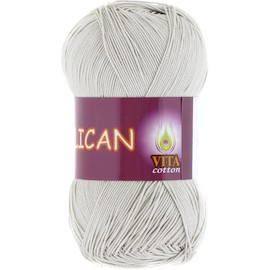 Пряжа Vita-cotton "Pelican" 3965 Светло-серый 100% хлопок двойной мерсеризации 330м 50гр