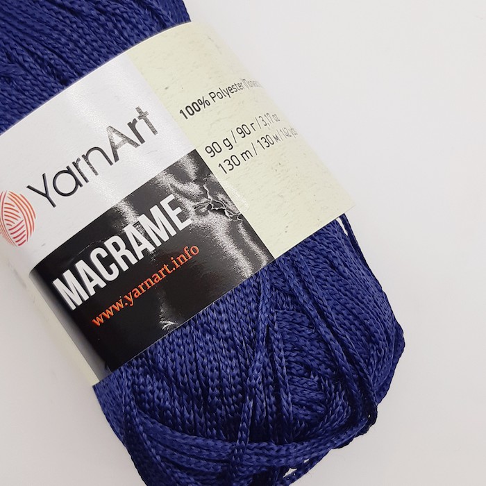 Пряжа д/вяз. YarnArt Macrame 162 темный синий 100% полиэстер.130 м 90 г