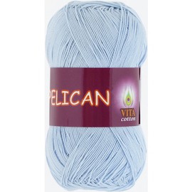 Пряжа Vita-cotton "Pelican" 3974 Голубой 100% хлопок двойной мерсеризации 330м 50гр