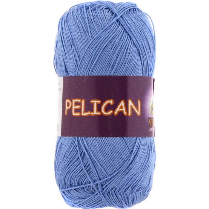 Пряжа Vita-cotton "Pelican" 3975 Лазурь 100% хлопок двойной мерсеризации 330м 50гр