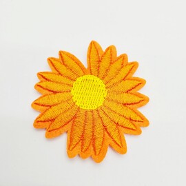 Термоаппликация «Цветок», 5 × 5 см, цвет оранжевый