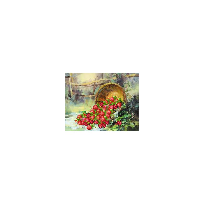 "Матренин посад" схема для вышивания бисером на шелке арт.4198 "Клубника" 37*49см