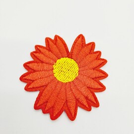 Термоаппликация «Цветок», 5 × 5 см, цвет красный