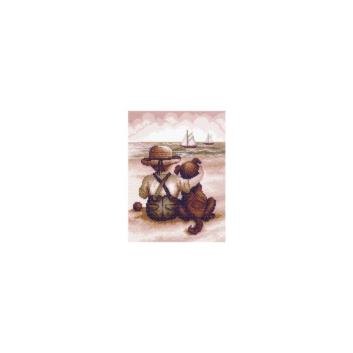 "Матренин посад" канва с рисунком арт.1336-1 "Всегда вместе" 28*37см