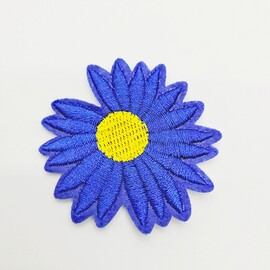 Термоаппликация «Цветок», 5 × 5 см, цвет синий