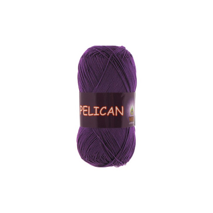 Пряжа д/вяз. Vita cotton Pelican 3984 Фиолетовый 100% хлопок двойной мерсеризации 330м 50гр