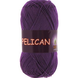 Пряжа Vita-cotton "Pelican" 3984 Фиолетовый 100% хлопок двойной мерсеризации 330м 50гр