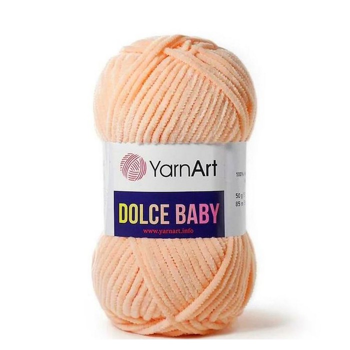 Пряжа YarnArt DOLCE Baby св.персик 773 микро полиэстер 100% 50 гр. 85 м.