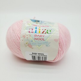 Пряжа Alize "Baby wool" 371 св.розовый 40% шерсть - 20% бамбук - 40% акрил 50 гр 175 м