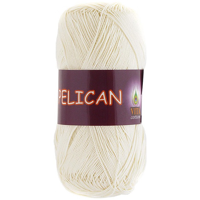 Vita cotton Pelican 3993 Молочный 100% хлопок двойной мерсеризации 330м 50гр