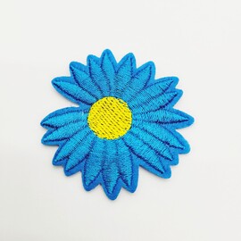 Термоаппликация «Цветок», 5 × 5 см, цвет голубой