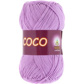 Vita cotton Coco 3869 Сиреневый 100% мерсеризованный хлопок 240 м 50гр