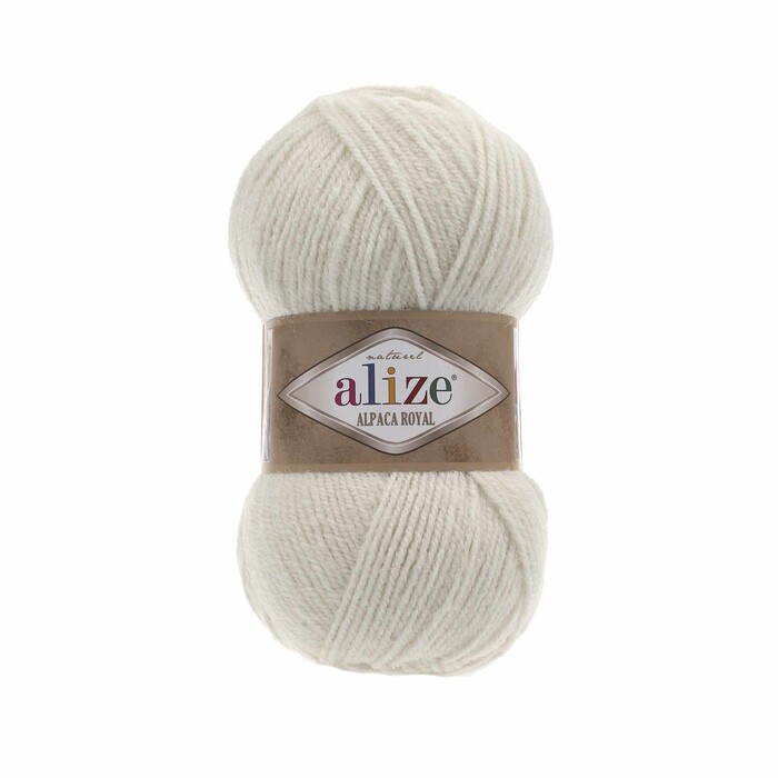 Пряжа для вязания Alize Alpaca Royal 152 Бежевый меланж 30% альпака, 15% шерсть, 55%акрил 100гр 250м