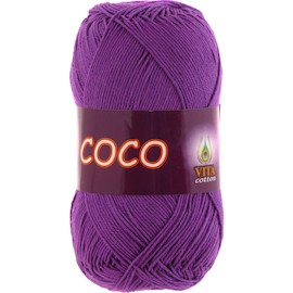 Vita cotton Coco 3888 Лиловый 100% мерсеризованный хлопок 240 м 50гр