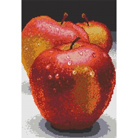 "Яблочный Спас" Схема  для вышивания бисером "Яблоки" 25,5*37 см
