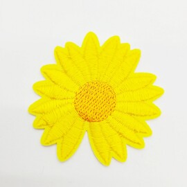 Термоаппликация «Цветок», 5 × 5 см, цвет желтый