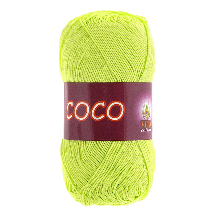 Vita cotton Coco 4309 Салатовый 100% мерсеризованный хлопок 240 м 50гр