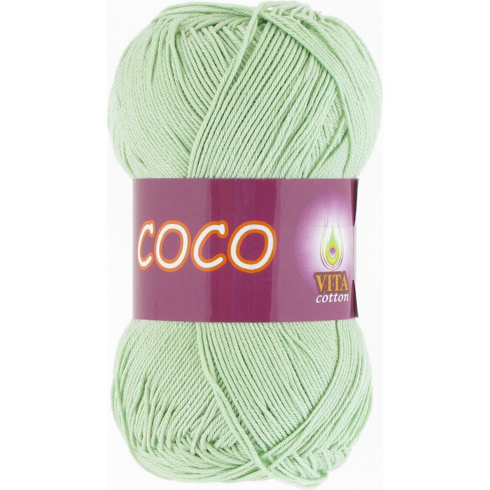 Vita cotton Coco 4314 Св.салатовый 100% мерсеризованный хлопок 240 м 50гр