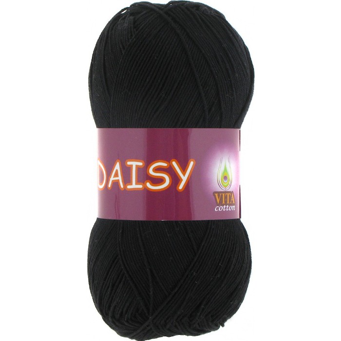 Vita cotton Daisy 4402 Чёрный 100% мерсеризованный хлопок 295 м 50м
