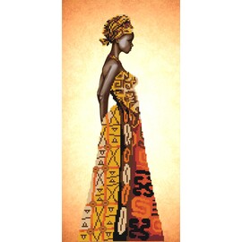 "Яблочный Спас" Схема  для вышивания бисером "Африканские леди 1" 20*37 см