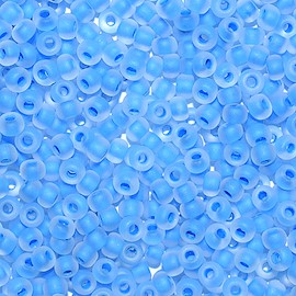 Бисер Preciosa (Чехия) 10 гр. арт.38336м цв. прозрачный матовый с прокрасом, синий