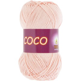 Пряжа Vita-cotton "Coco" 4317 Розовая пудра 100% мерсеризованный хлопок 240 м 50гр