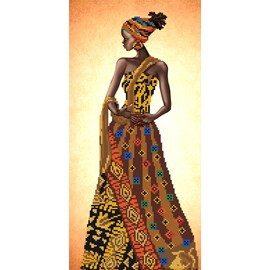 "Яблочный Спас" Схема  для вышивания бисером "Африканские леди 3" 20*37 см