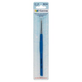 Крючок для вязания с прорезиненой ручкой d 1,50мм