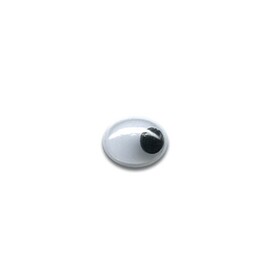 Глаза овальные с бегающими зрачками 9х7 мм цв. чёрно-белые