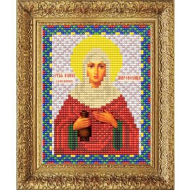 "Яблочный Спас" Схема для вышивания бисером Икона Св. Иоанны 9,7*13 см